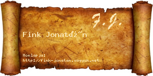 Fink Jonatán névjegykártya